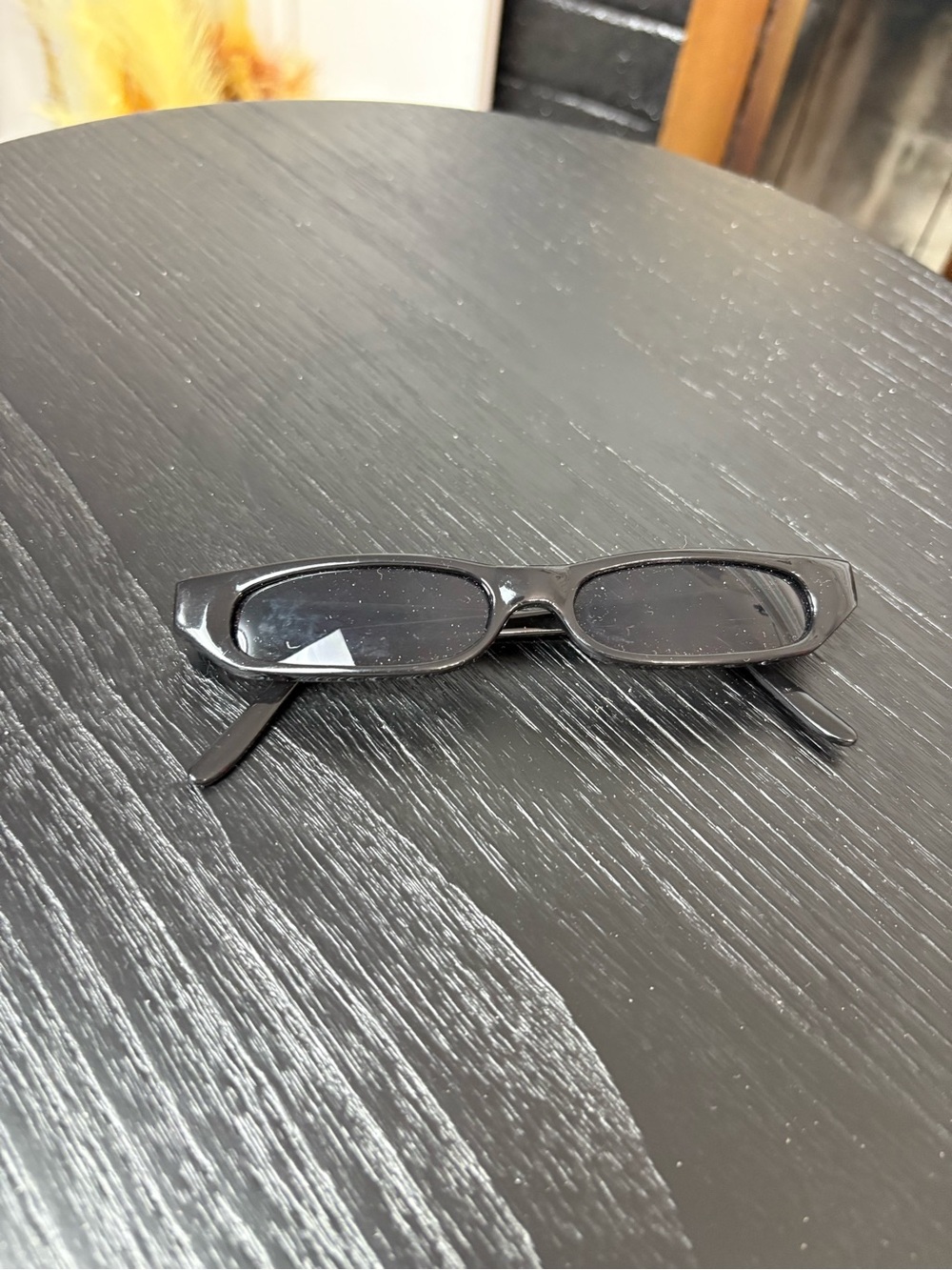 Sleek Black Rectangle Sunglasses - Men Accessories - Picture 2 of 4
